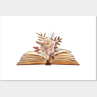 Flowers Growing From Book Posters and Art